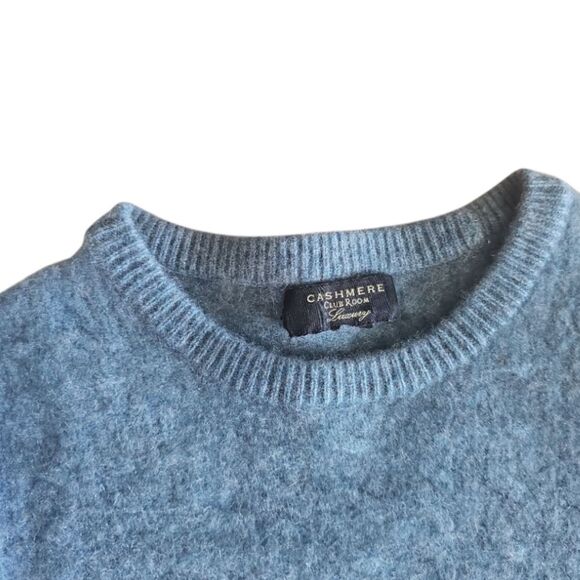 Club Room 100% Cashmere Sweater Sz XS Blue Cable Knit Soft Classic Minimalist - Picture 4 of 10
